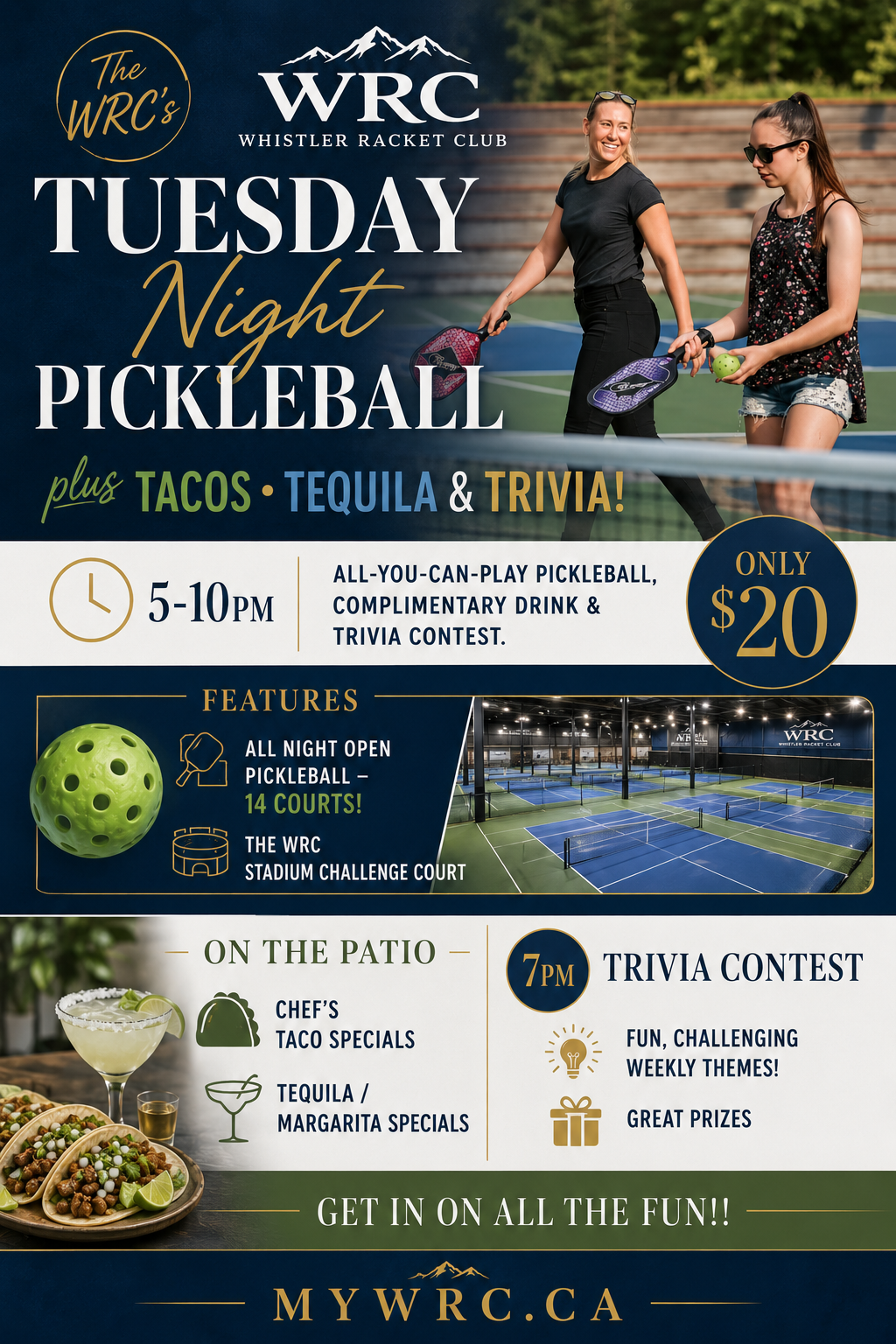 Tuesday Night Pickleball poster